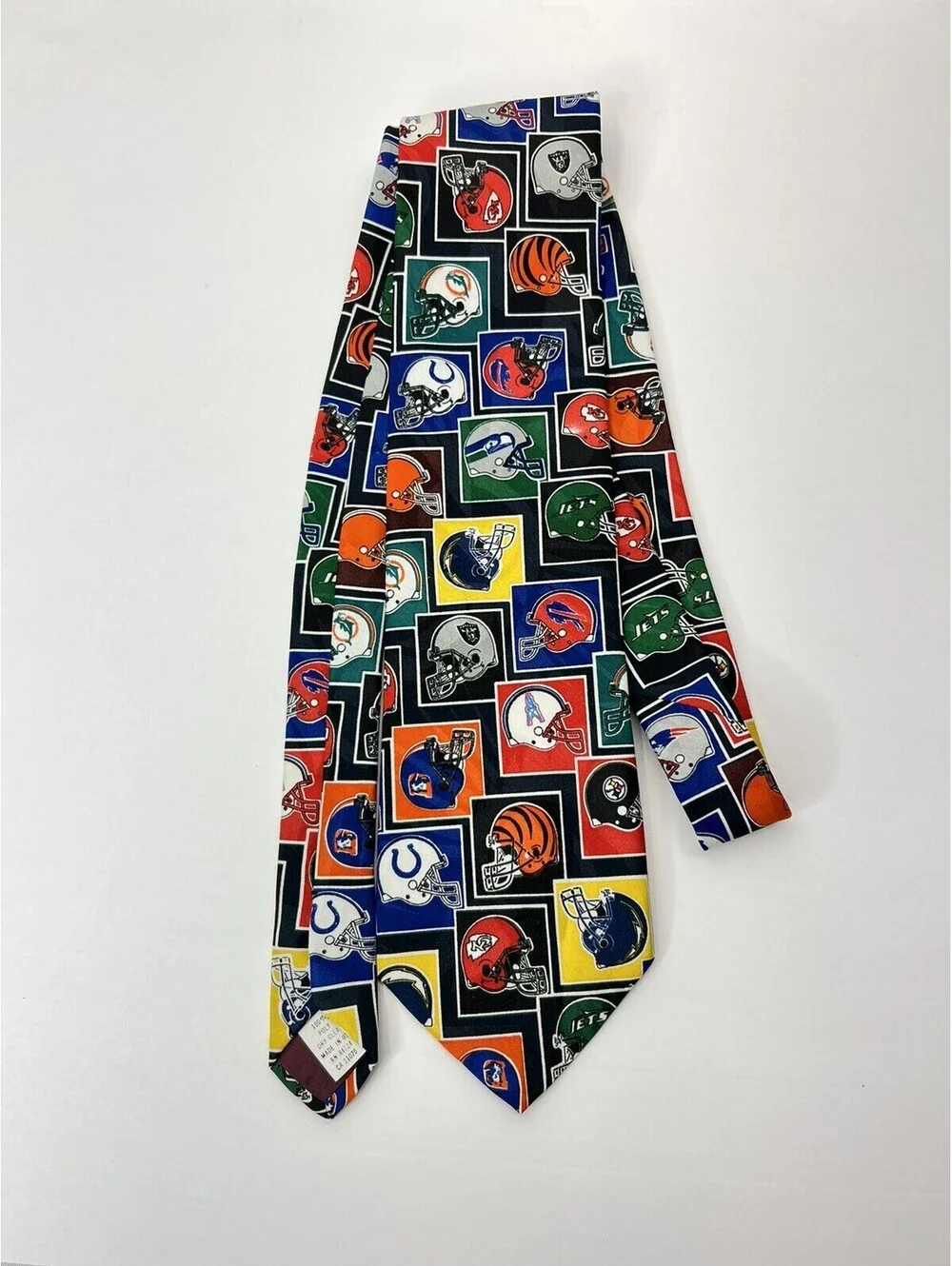 NFL TEAM HELMETS  (AFC -1994) Men’s Tie by Surrey Vintage